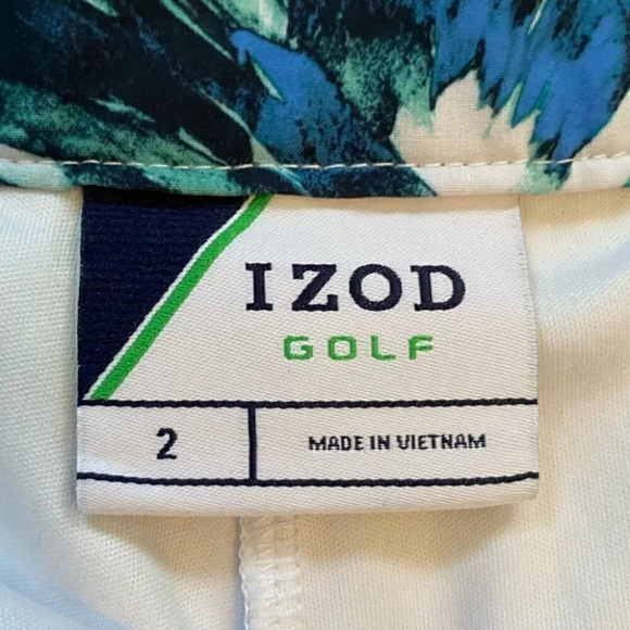 IZOD Golf Tennis Athletic Skort Skirt White Blue Red Floral Print Size 2 - Picture 15 of 16